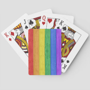 Baraja De Cartas SlipperyJoe's clásico arcoíris táctil hecho a mano