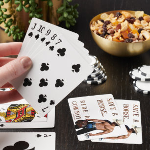 Baraja De Cartas SlipperyJoe's Save a horse Ride A Cowboy gorra mus