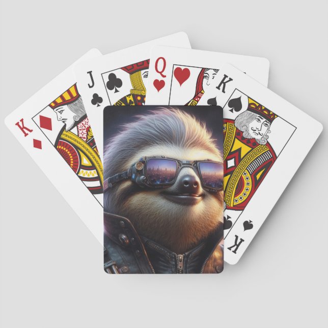Baraja De Cartas Sloth Cyberpunk (Reverso)