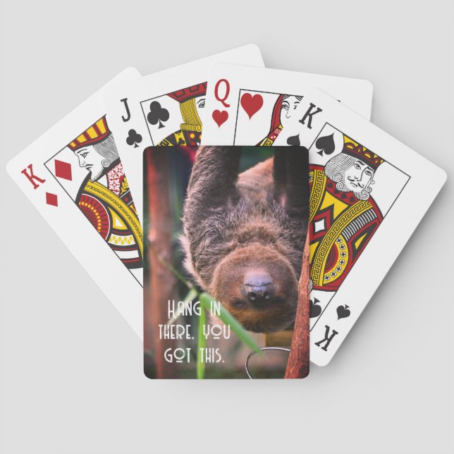 Baraja De Cartas Sloth Hanging Out Funny Deck of (Reverso)