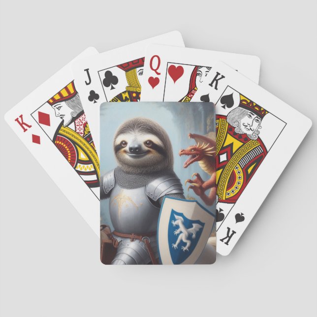 Baraja De Cartas Sloth Knight contra los dragones (Reverso)