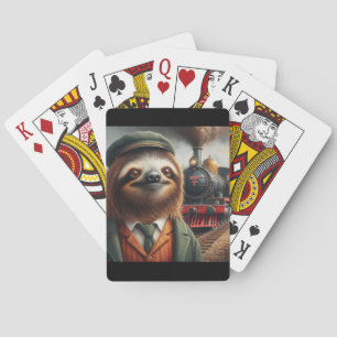 Baraja De Cartas Sloth Train Engineer