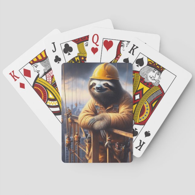 Baraja De Cartas Sloth Working the High Steel (Reverso)