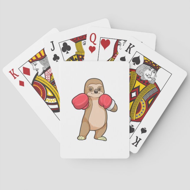 Baraja De Cartas Slots as Boxer con guantes de boxeo (Reverso)