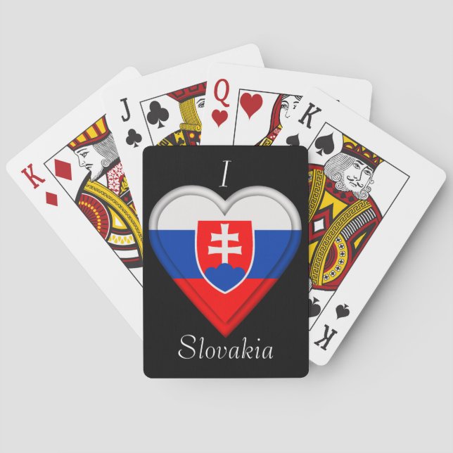 Baraja De Cartas Slovakia Slovakian Flag (Reverso)