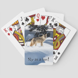 Baraja De Cartas ¡Sly como un zorro! Jugando tarjetas con zorros an