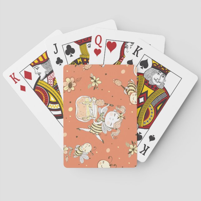 Baraja De Cartas Small Bee Drawing (Reverso)