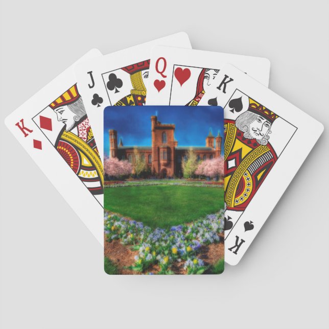 Baraja De Cartas Smithsonian Castle Garden Cherry Blossoms (Reverso)