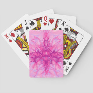 Baraja De Cartas SMOKE PINK - Arte fractal moderno y abstracto -