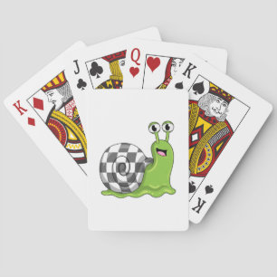Baraja De Cartas Snail en ajedrez con tablero de ajedrez