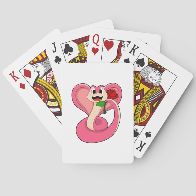 Baraja De Cartas Snake with Rose (Reverso)