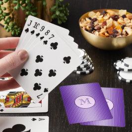 Baraja De Cartas Snazzy Sofisticado Personalizado de rayas moradas