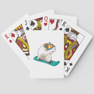 Baraja De Cartas Snowboarder de cerdo guineano
