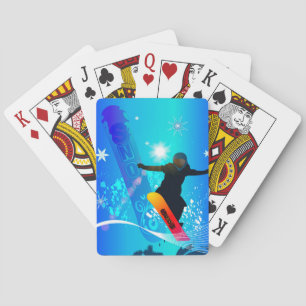 Baraja De Cartas Snowboarding, snowboarder with board