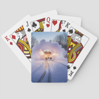 Baraja De Cartas Snowburst Express: Tarjetas de juego de tren de in
