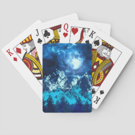 Baraja De Cartas Snowing Night Mountains