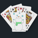 Baraja De Cartas Snowman<br><div class="desc">Snowman with Snowflakes
Personalize a set of the world’s most well-known and respected playing cards. Made with patented casino quality paper and a color printing process that is second to none,  these cards are the mark of premium quality Bicycle has represented since 1885.</div>
