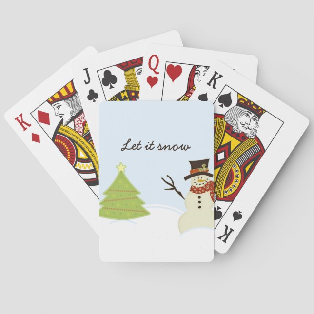 Baraja De Cartas Snowman y el árbol (Reverso)