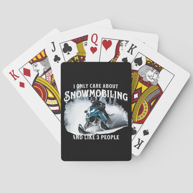 Baraja De Cartas Snowmobling Funny Snowmobile (Reverso)
