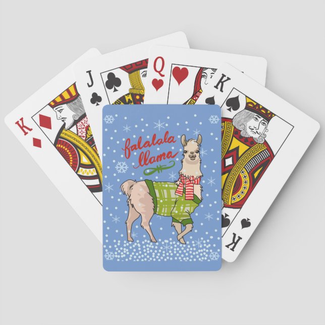Baraja De Cartas Snowowy Falalala Llama (Reverso)