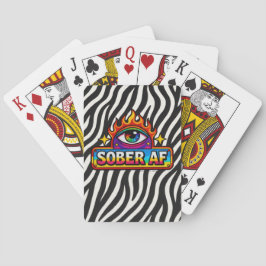 Baraja De Cartas Sober AF - Estampado de cebra falso - 