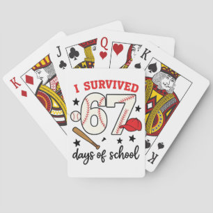 Baraja De Cartas Sobreviví 67 Días de Deportes de Béisbol Escolar 1