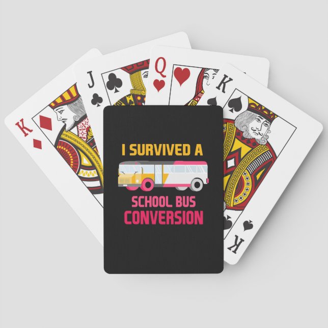 Baraja De Cartas Sobreviví A Una Conversión De Autobús Escolar (Reverso)