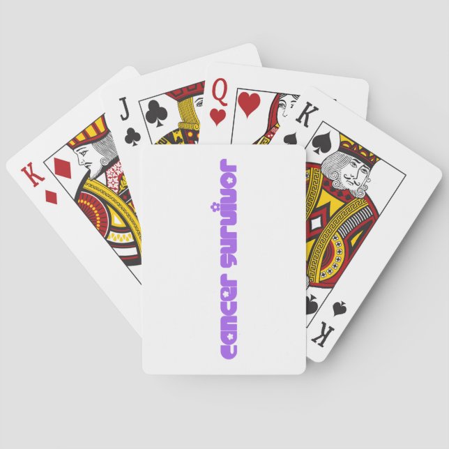 Baraja De Cartas Sobreviviente de las flores moradas (Reverso)