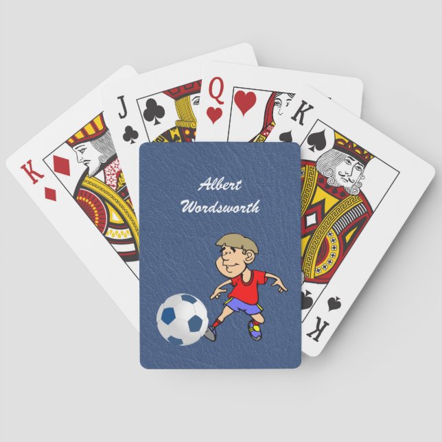 Baraja De Cartas Soccer - Player image and Ball - Personalize (Reverso)