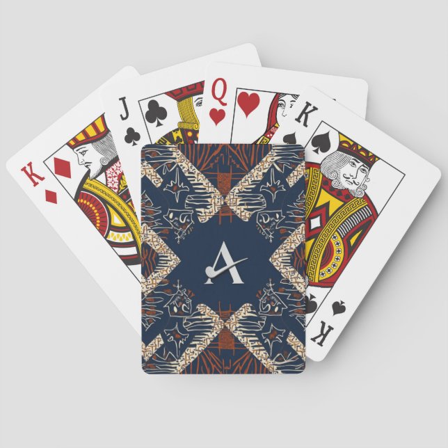Baraja De Cartas Sofisticada isla caribeña africana de lujo (Reverso)