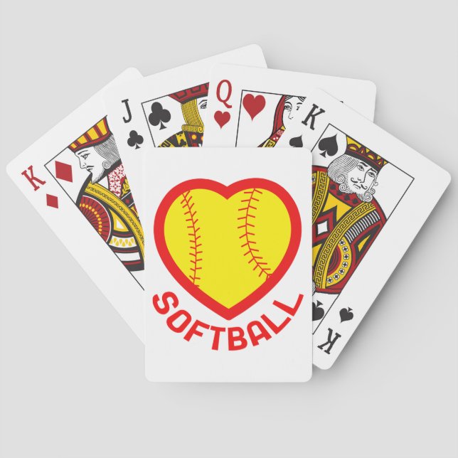 Baraja De Cartas Softball Heart (Reverso)