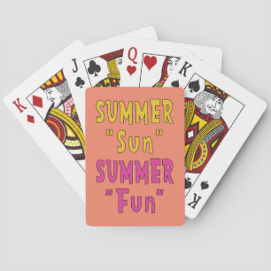 Baraja De Cartas Sol de verano Diversión de verano