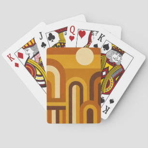 Baraja De Cartas Sol y Arcos Diseño Geométrico Moderno de Medianos