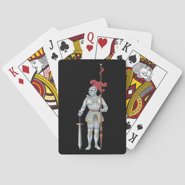 Baraja De Cartas Soldado Esperando para Luchar (Reverso)