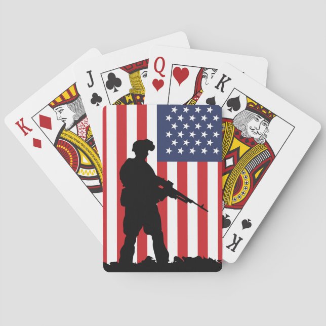 Baraja De Cartas Soldado norteamericano (Reverso)