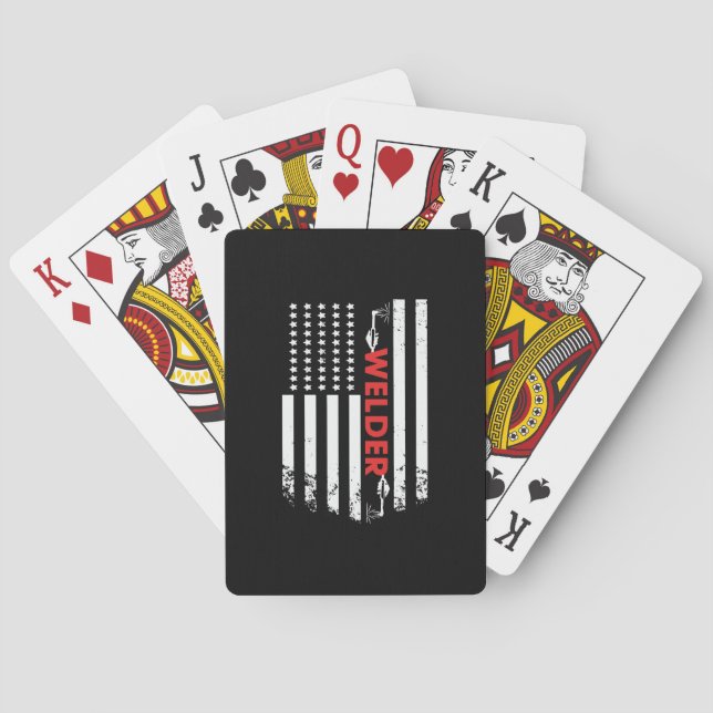 Baraja De Cartas Soldadura - Bandera soldadura estadounidense (Reverso)