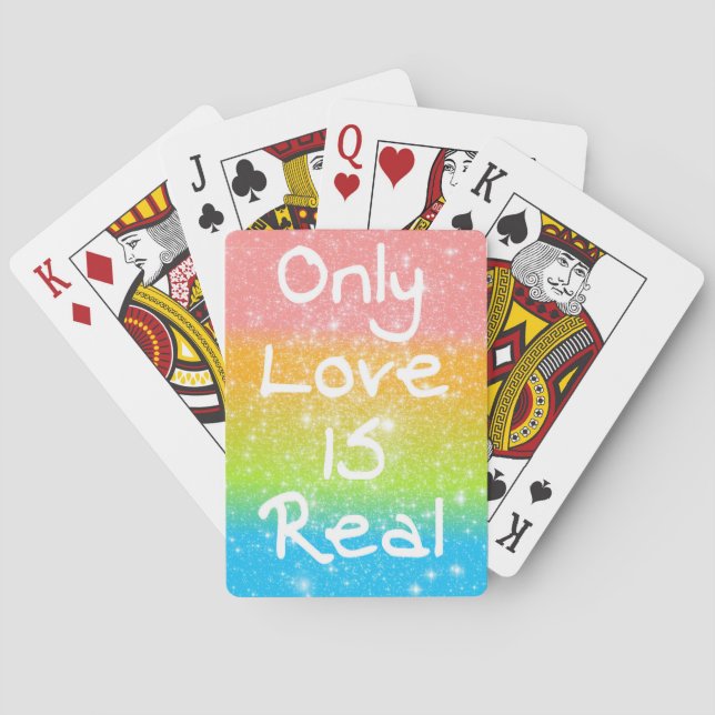 Baraja De Cartas Sólo el amor es real (Reverso)