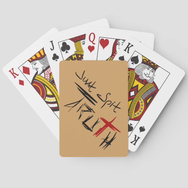 Baraja De Cartas Solo escupe la verdad (Reverso)