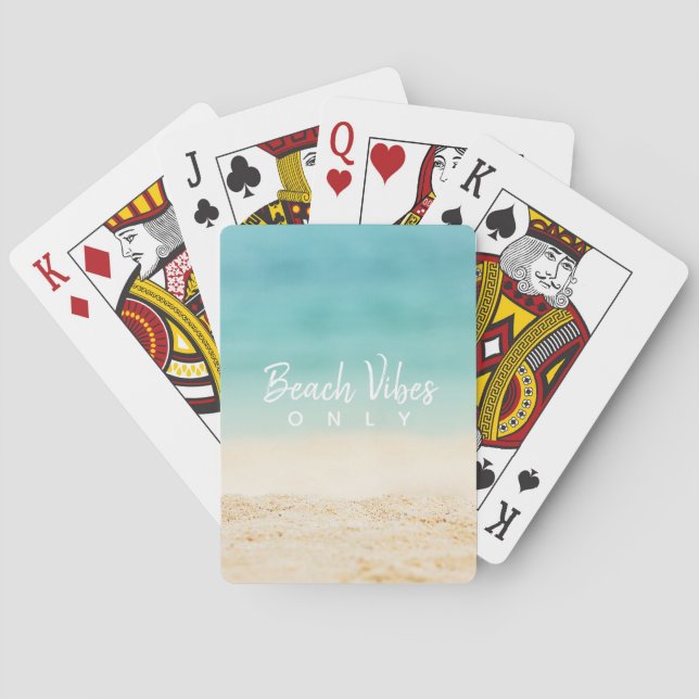 Baraja De Cartas Solo las playas Océano acuático + playa (Reverso)