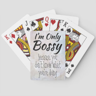 Baraja De Cartas Solo soy el Jefe Chica Bossy Bokeh