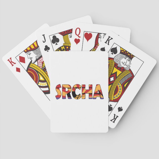 Baraja De Cartas Solo tarjetas de reproducción con logotipo SRCHA (Reverso)