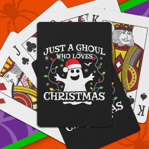 Baraja De Cartas Sólo un Chica que ama a los Navidades Halloween di
