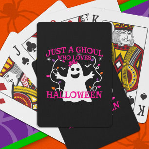 Baraja De Cartas Sólo un Chica que ama al fantasma rosado de Hallow