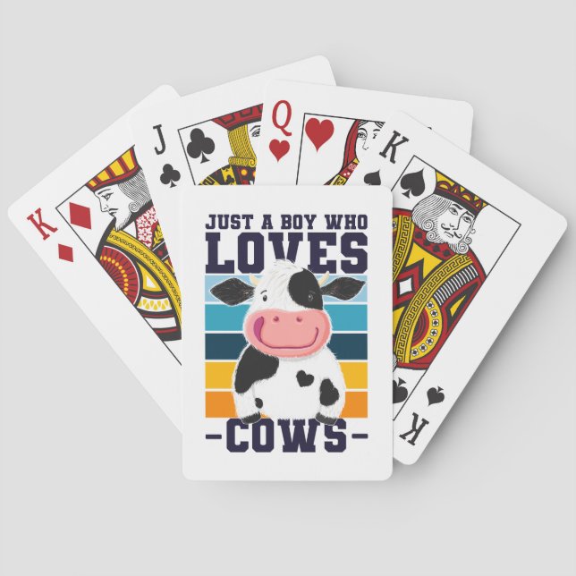 Baraja De Cartas Solo un chico que ama a las vacas (Reverso)