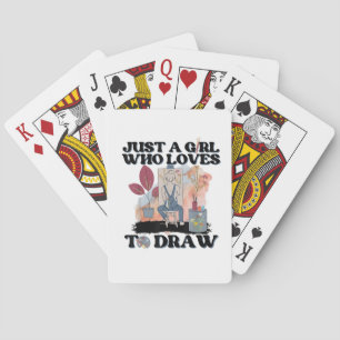 Baraja De Cartas Sólo una chica que ama dibujar