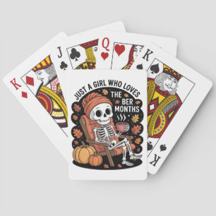 Baraja De Cartas Solo una chica que ama la Navidad de los meses Ber
