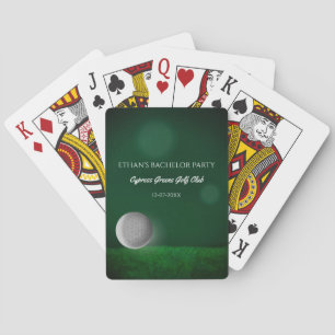 Baraja De Cartas Soltero de golf - campo de golf de golf verde