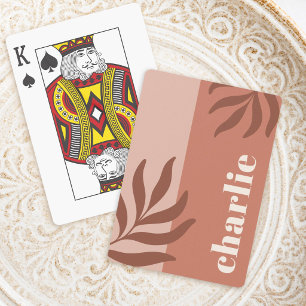 Baraja De Cartas Sombras de terracota modernas nombre botánico vert