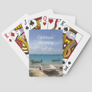 Baraja De Cartas Soñando Caribe Barcos Pesqueros Bonaire Océano