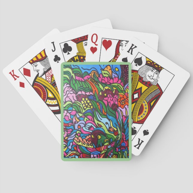Baraja De Cartas soñando con delfines (Reverso)